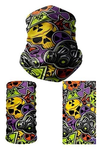 e taktik Multifunctional Radioactive Skulls Seamless Knitting UV+ Neckerwear Face Mask Headband Bandana Do Rag Hairband
