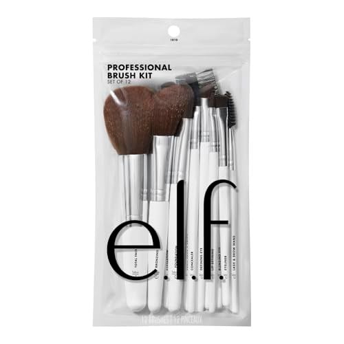 e.l.f. Profesyonel Vegan Makyaj Aletleri, Uzman Karıştırma, Şekillendirme ve Vurgulama için, 12'li Paket