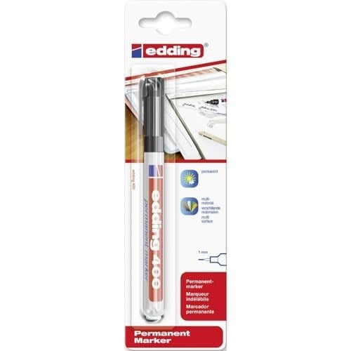 Edding 400 permanent markör - siyah - 1 kalem - 1 mm ince yuvarlak uçlu - suya dayanıklı
