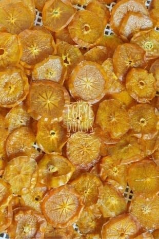 EGEYE DÖNÜŞ Dilim Trabzon Hurması - Cennet Hurması Kurusu - 1 Kg. (İlave Şekersiz-Toptan Cennet Hurması Kurusu)