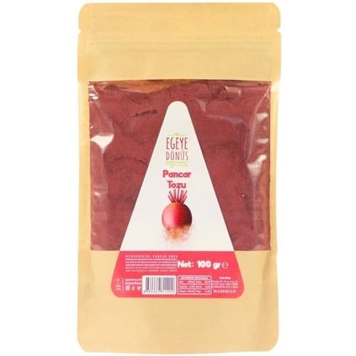 EGEYE DÖNÜŞ Pancar Tozu - 100 Gr. (Öğütülmüş Kırmızı Pancar Kökü - Glütensiz Sporcu Besini)