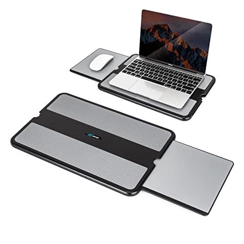 EHO Dizüstü Bilgisayar Tur Pedi - Dizüstü Bilgisayar Standı Pedi w Geri Çekilebilir Mouse Pad Tepsisi, Kaymaz Isı Kalkanı Tablet Dizüstü Bilgisayar Sehpası w/Yatak, Kanepe Kanepe veya Seyahat için