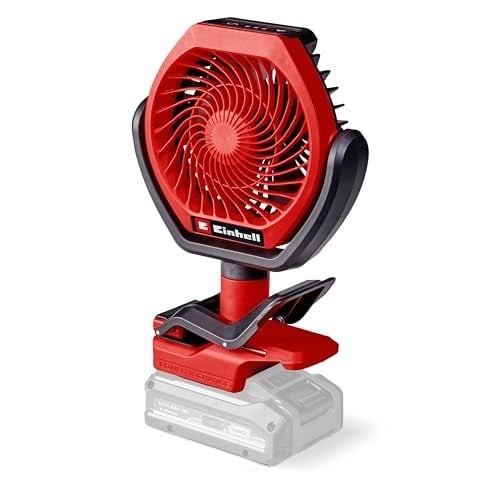 Einhell Akülü Vantilatör GC-CF 18/110 Li-Solo Power X-Change (18 V, kömürsüz, 3 hız ayarı, sonsuz ayarlanabilir, birçok montaj seçeneği, akü dahil değildir) | PXC | 18 V | Fırçasız | 3 kademeli | kade