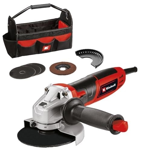 Einhell Avuç Taşlama TC-AG 125/850 Kit (850 W, 12000 rpm, maks kesme derinliği 28 mm, maks disk çapı 125 mm, 3 adet kesme diski, 1 adet lamelli zımpara levhası ve 1 adet Einhell çanta dahil) - 4430977