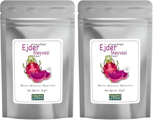 Ejder Kuru Meyve Cipsi Dondurularak Kurutulmuş Freeze Dried Meyve Kıtırı (20 g) 2li paket