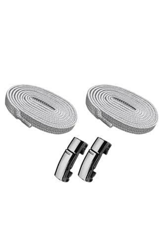 Elastik Akıllı Kilitli Bağcık Mıknatıslı Metal Tak Bırak Spor Ayakkabı Bağcığı 100 CM