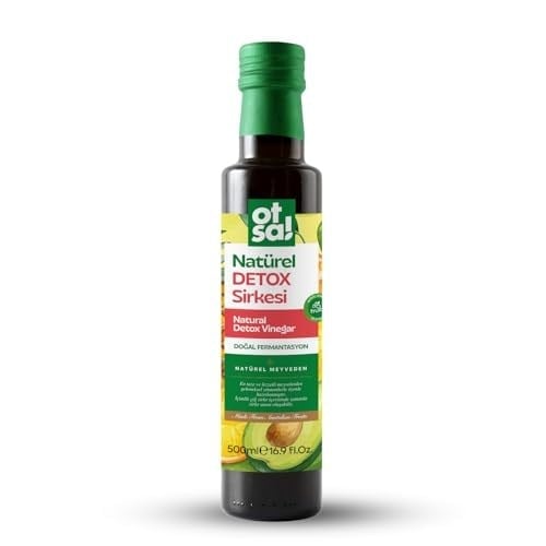 Elma Sirkesi, Ananas Sirkesi, Karışık Meyve Pulpu, Sandaloz Sakızı, Avokado Yaprağı, Karnıyarık Otu ve Yeşil Elma Kabuğu İçeren Doğal Detox Sirkesi 500 ml