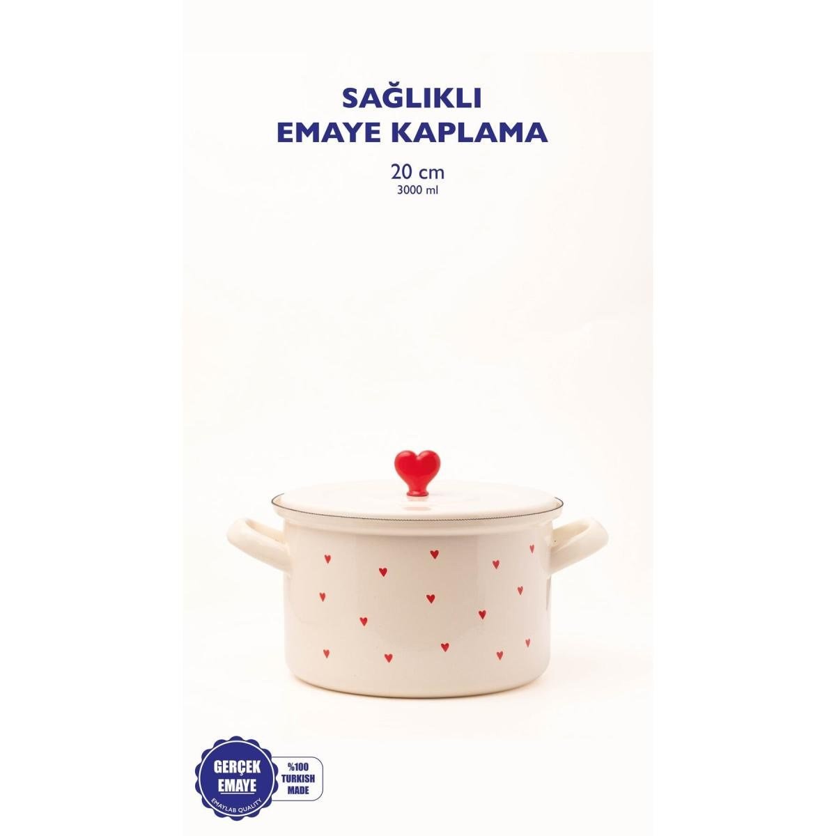 Emaylab Cupid 20 Cm Emaye Tencere (3 Li̇tre)