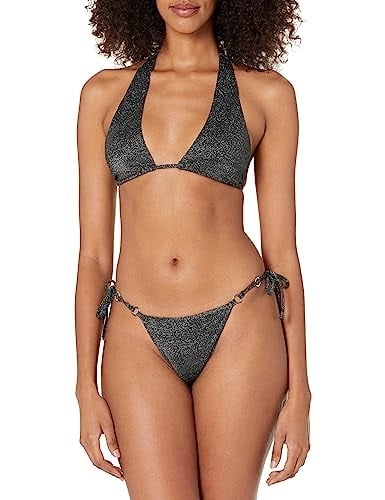 Emporio Armani Emporio Armani Kadın Lurex Dokulu İplik Bandı ve String Brezilya Bikini bikini seti Kadın