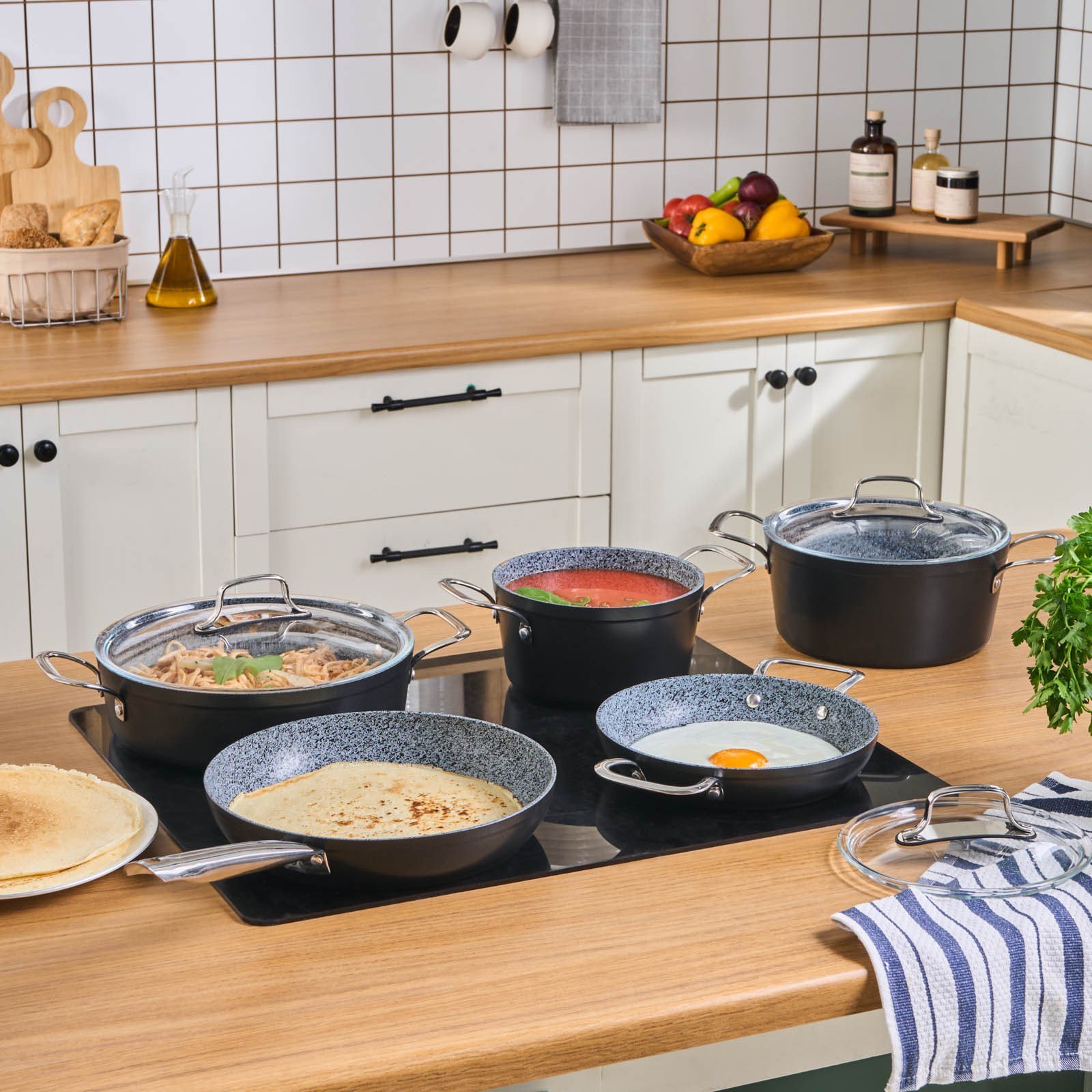 Emsan Biogranit Power Inox 8 Parça Tencere Seti
