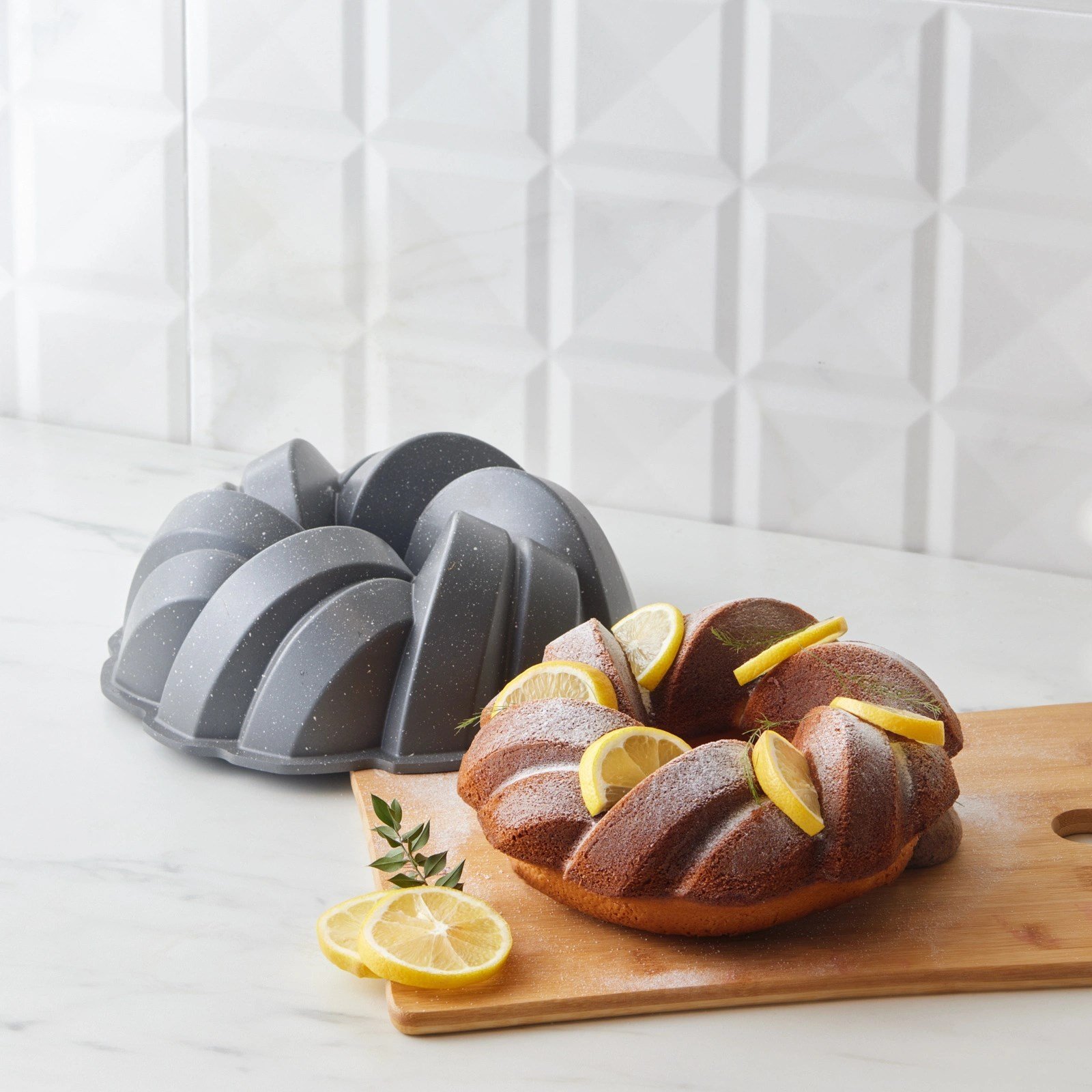Emsan Cake Pro Örgü Döküm Kek Kalıbı Antrasit 26 cm