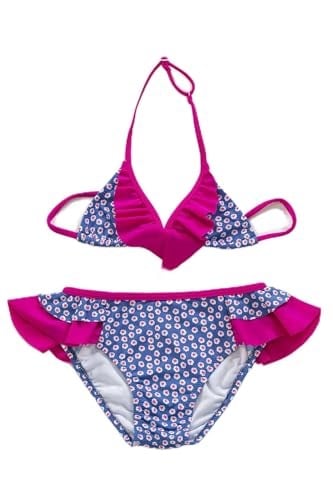 Endeep Kız Çocuk Desenli Üçgen Bikini Takımı