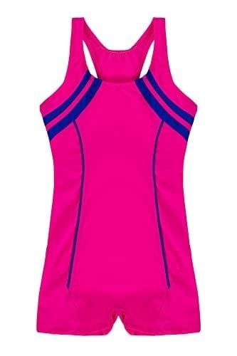 Endeep Kız Çocuk Şeritli Pembe Yüzücü Sporcu Mayo