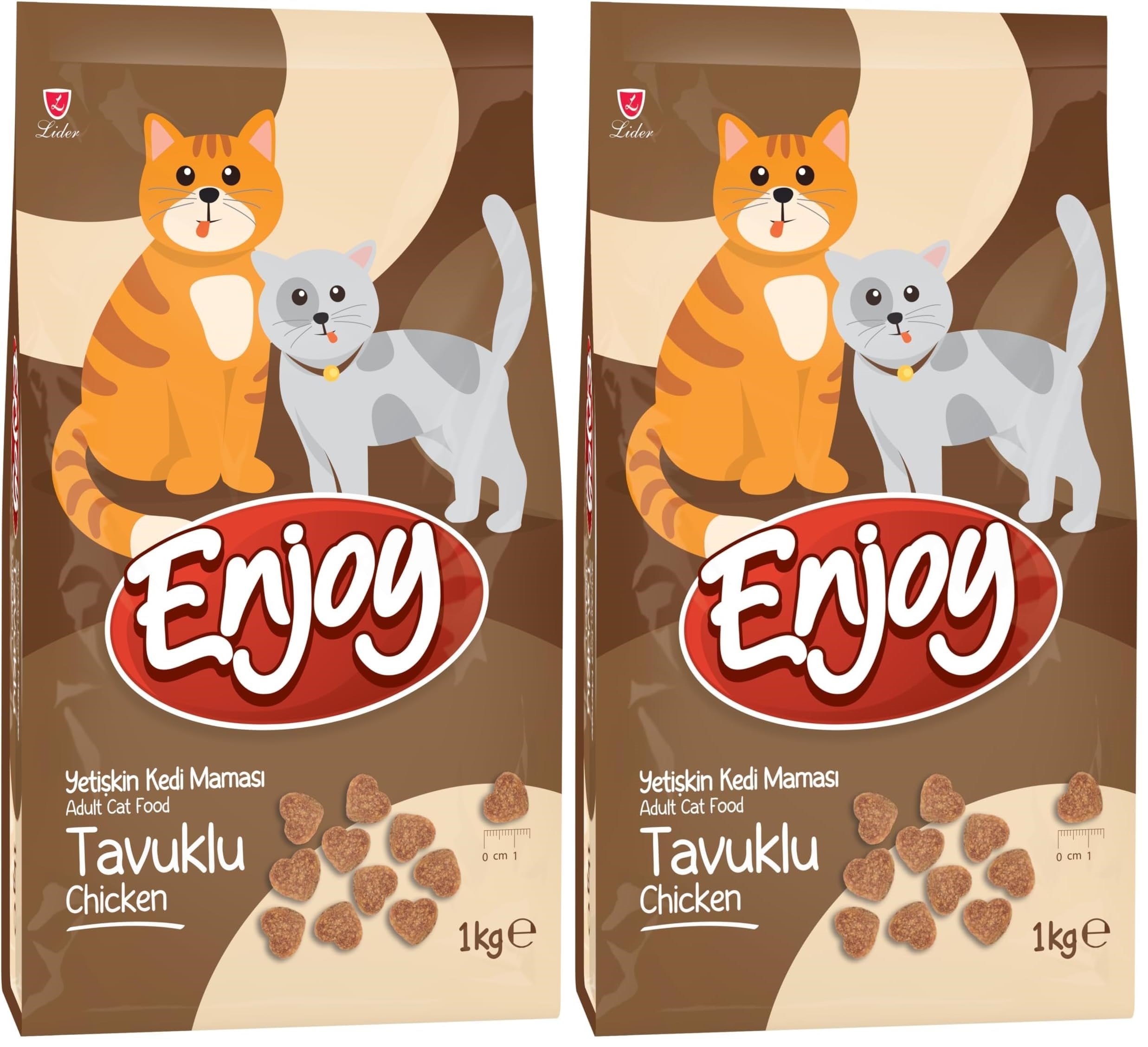 Enjoy Kuru Kedi Maması, Tavuklu, Yetişkin, Keten Tohumu ile Omega 3 & 6 Katkısı, 1 Kg (2 paketi) - Seçenekler: Sebze, Somonlu Kısırlaştırılmış, Somonlu ve Hamsili...