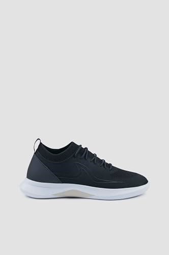 Erkek Bağcık Kapamalı Kauçuk Yüzgeç Baskılı Esnek Koşu Tabanlı Siyah Sneaker C0P8023-011 - Bedenler: 41 EU, 43 EU, 44 EU