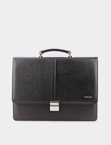 Erkek Hakiki Deri Siyah Evrak Çantası