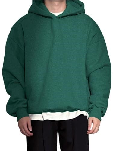 Erkek Kapüşonlu Oversize Sweatshirt 3 İplik Şardonlu Sweatshirt