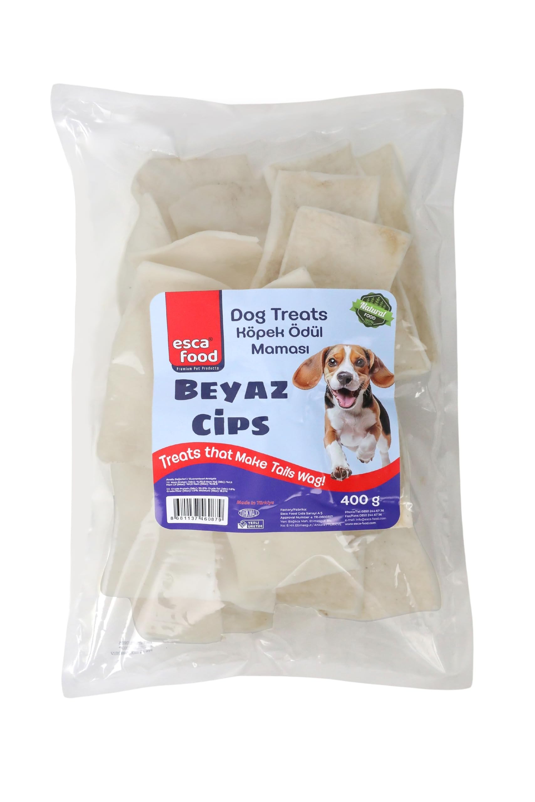 Esca Food Beyaz Deri Cips 400 Gram Köpek Ödül Maması