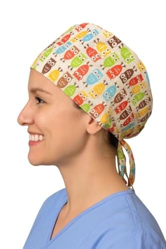 Esdem Baykuş Desenli Doktor Hemşire Aşçı Cerrahi Bone Hastane Bonesi Bandana M005
