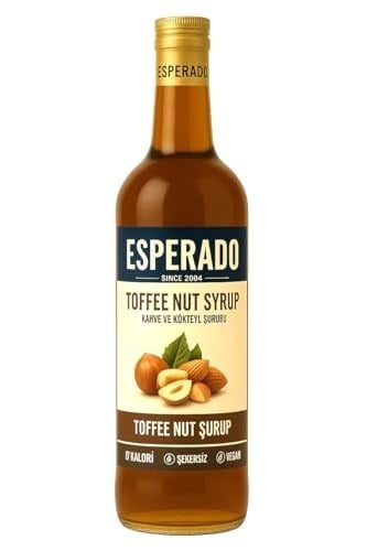 ESPERADO Şekersiz (SUGAR FREE) Toffnut Aromalı Kahve & Kokteyl Şurubu - 750 ml