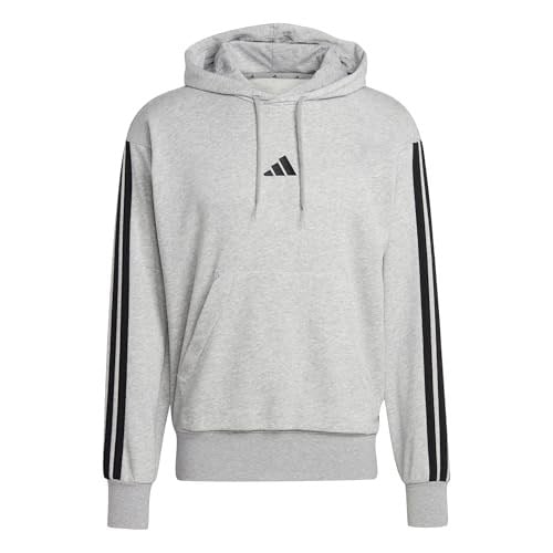 Essentials 3-Stripes French Terry Erkek Gri Günlük Stil Sweatshirt JD1871