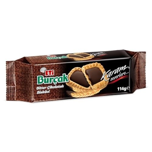 Eti Burçak Bitter Çikolatalı Yulaflı Bisküvi 114 g x 12 Adet