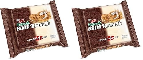 Eti Burçak Kremalı Bisküvi 4'lü 400 g 2li paket