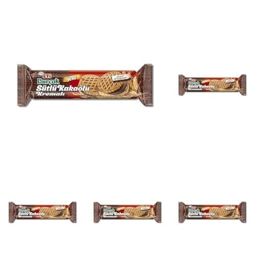 Eti Burçak Sütlü Kakaolu Kremalı Yulaflı Bisküvi (1 x 100 g) 5li paket