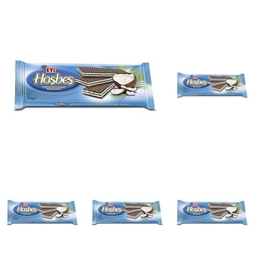 Eti Hoşbeş Hindistan Cevizi Kremalı Gofret 142 g 5li paket