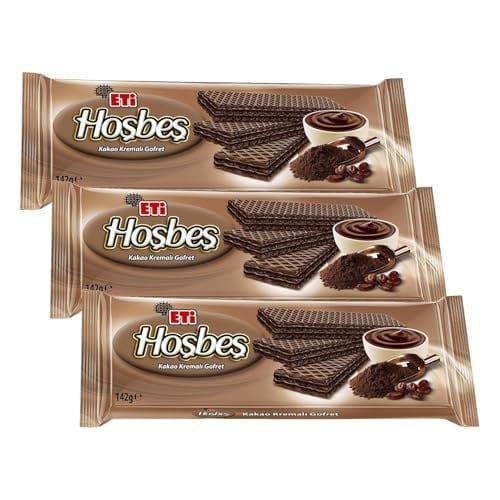 Eti Hoşbeş Kakao Kremalı Gofret 142 g 3lü paket
