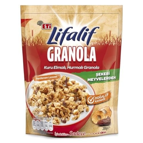 Eti Lifalif Kuru Elmalı, Hurmalı Granola 200 g