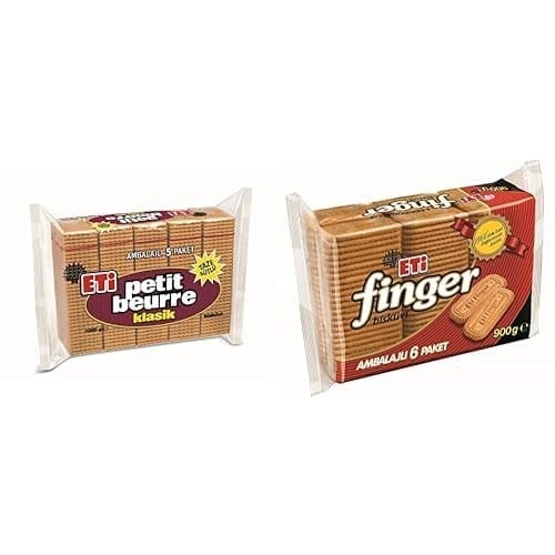 Eti Petit Beurre Bisküvi 5 x 200 g ve Eti Finger Bisküvi 6 x 150 g