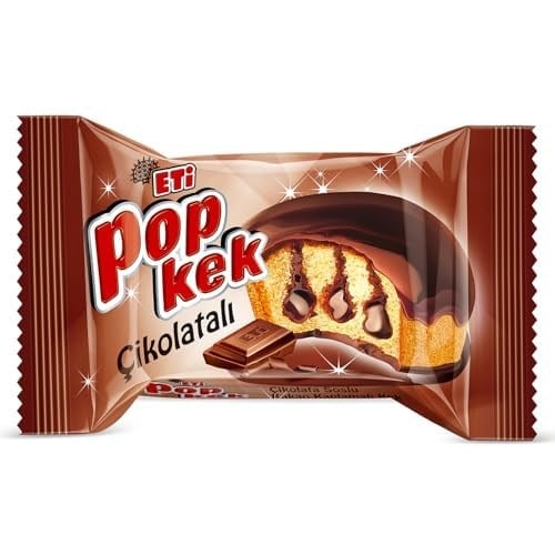Eti Popkek Çikolatalı Kek 60 g x 24 Adet Kahverengi