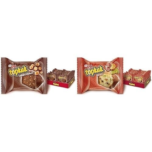 Eti Topkek Fındıklı Kakaolu Kek 35 g x 24 Adet ve Eti Topkek Meyveli Kek 40 g x 24 Adet