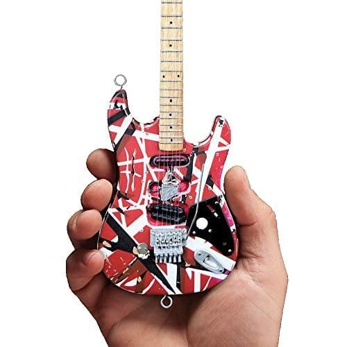 EVH Minature Guitars EVH Frankenstein Mini Replika Gitar Van Halen (EVH001), kırmızı ve beyaz, kırmızı/beyaz