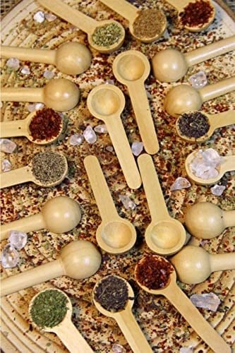 Evonox 12 Adet Bambu Baharat Kaşığı ve Ölçek Kaşığı, Bambu Reçel Bal Kaşığı 12 Adet | Doğal ve Şık 12 Adet Bambu Baharat ve Ölçek Kaşığı Seti - Mutfakta Estetik ve Fonksiyonellik Bir Arada!