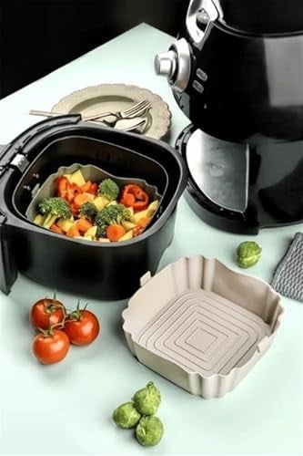 EWS Bütün Airfryer'lere Uyumlu Krem Silikon Pişirme Kabı