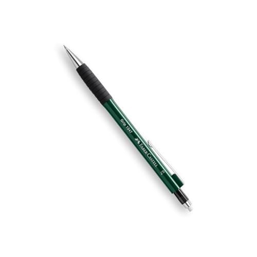 Faber-Castell Grip 1347 Versatil Kalem, 0.7 mm, Koyu Yeşil, Ergonomik Tutuş, Yaylı Uç, Uzun Silgi, Modern Tasarım