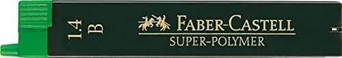 Faber-Castell İnce Uç Süper Polimer, 1,4 mm, Sertlik Derecesi B, 12 Uç, Kutuda