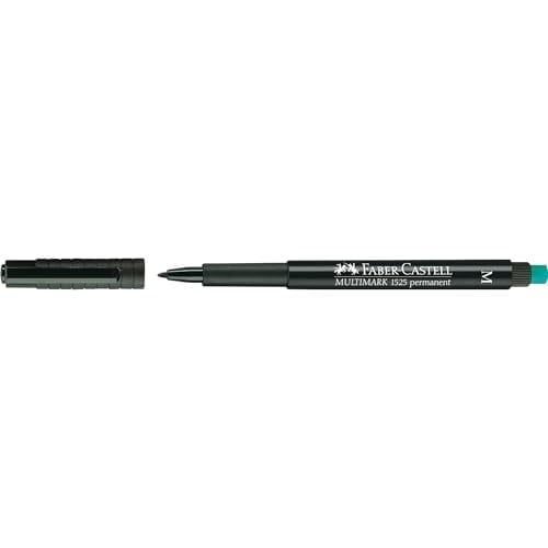 Faber-Castell Permanent Marker M Uçlu Siyah Kalem, Asetat Silgili, CD Cam Tepegöz ve Düz Yüzeyler İçin