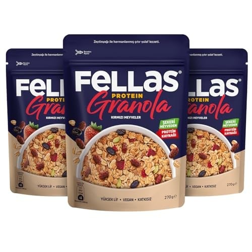 Fellas Protein Granola Kırmızı Meyveler 270 gr 3lü paket