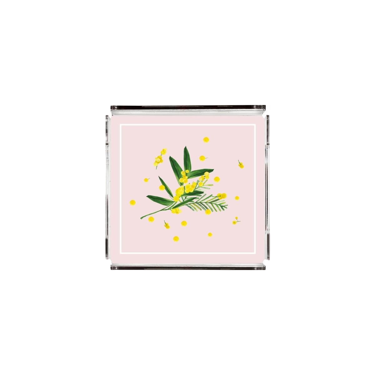 Fern&Co Fleur De Mimosa Collection Kare Küçük Boy Tepsi