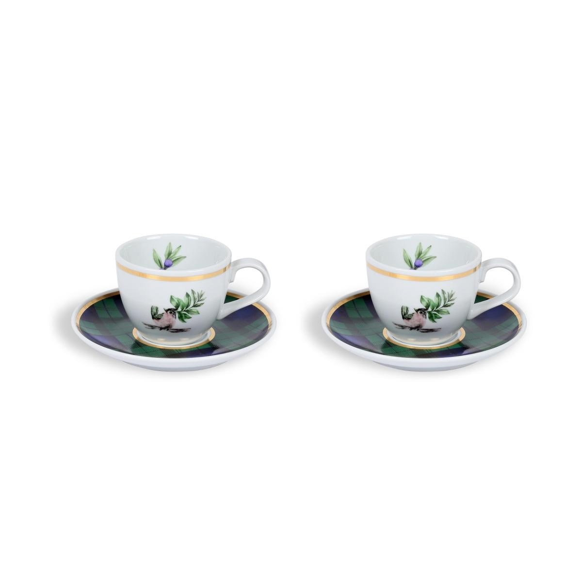 Fern&Co Wintertale Collection Porselen 2 Li Türk Kahvesi Seti/hediye Kutulu