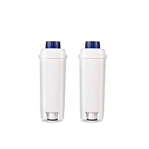 Filtre - Delonghi Filtre DLSC002 için kahve makinesi filtresi, aktif karbon yumuşatıcılı, su filtresi, De'Longhi ECAM, Esam, ETAM, BCO, EC ile uyumlu (2'li paket)