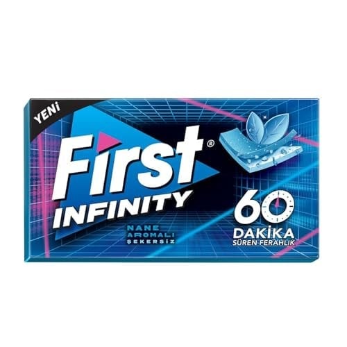 First Infinity 60 Dk Nane Aromalı Şekersiz Sakız 27 gr 12 Adet