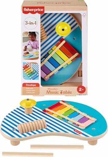 Fisher-Price Ahşap Müzik Keyfi 3 ahşap parçadan oluşan Fisher-Price Ahşap Müzik Keyfi ve oyuncak perküsyon enstrümanları HXT91