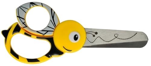 Fiskars Çocuk hayvan makası arı motifli, 4 yaşından itibaren, uzunluk: 13 cm, sağ ve sol elini kullananlar için, paslanmaz çelik bıçak/plastik saplar, sa - Seçenekler: Arı., Balık., Panda, Uğur böceği