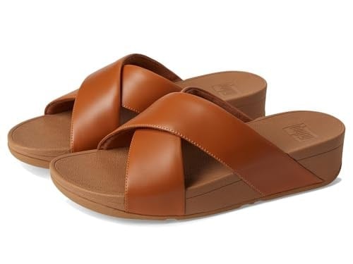 Fitflop Kadın Lulu Çapraz Slayt-Deri Açık Parmak Sandalet