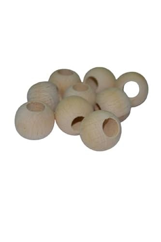 Flea Market 24 Mm Ham Ahşap Boncuk 20 Adet, SlnHam24mm