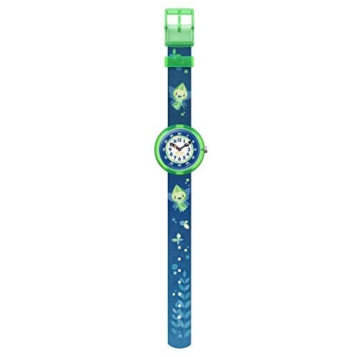 Flik Flak Unisex Çocuk Analog Kuvars Saat Plastik Kayış FBNP145, Mavi, Kayış